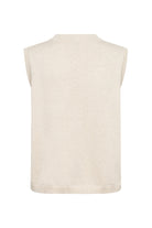 Soya Concept Dollie Ruffle Sleeveless Jumper - Cream Melange