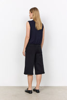 Soya Concept Dollie Ruffle Sleeveless Jumper - Navy