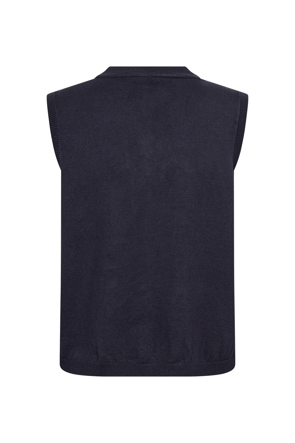 Soya Concept Dollie Ruffle Sleeveless Jumper - Navy