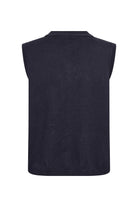 Soya Concept Dollie Ruffle Sleeveless Jumper - Navy