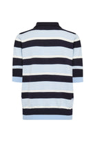 Soya Concept Dollie Striped Button Through Knit - Navy Combi