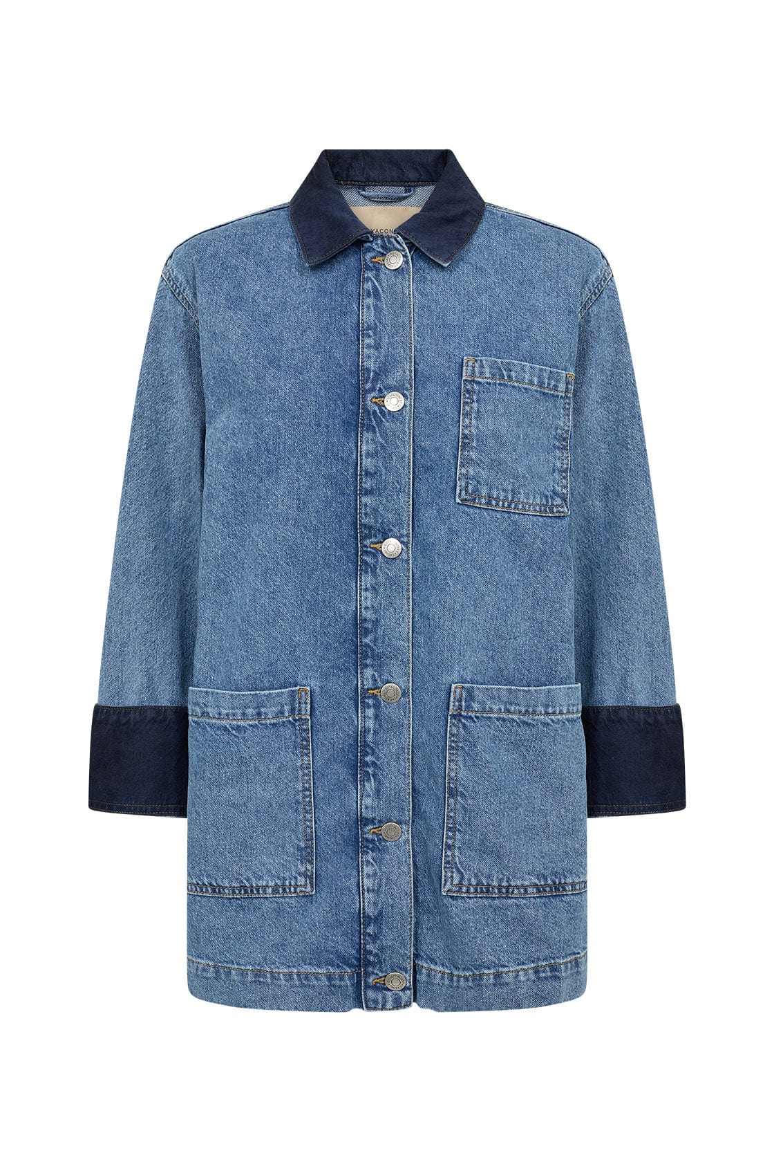 Soya Concept Dolores Denim Shacket - Medium Blue Denim