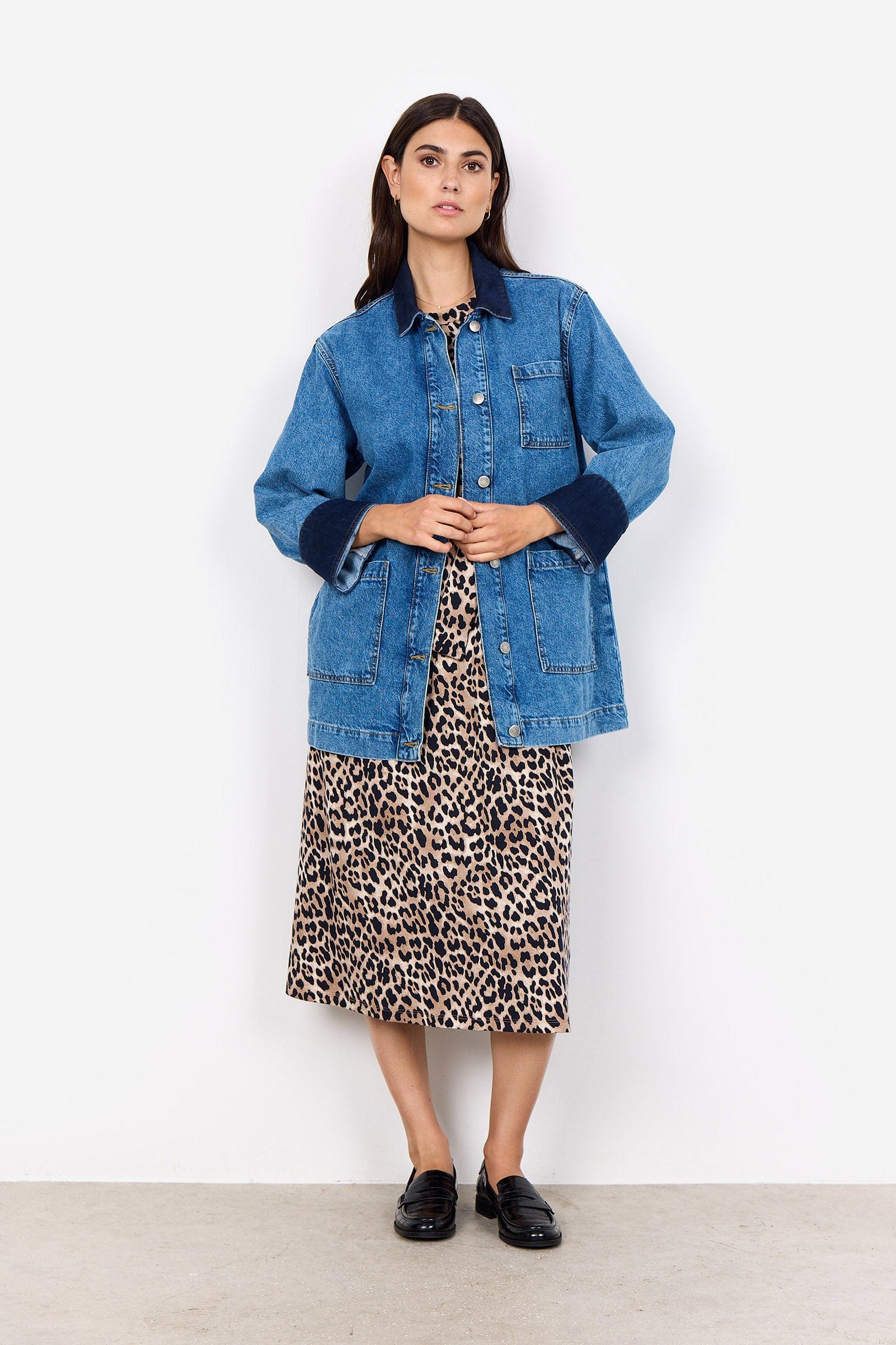 Soya Concept Dolores Denim Shacket - Medium Blue Denim – Potters