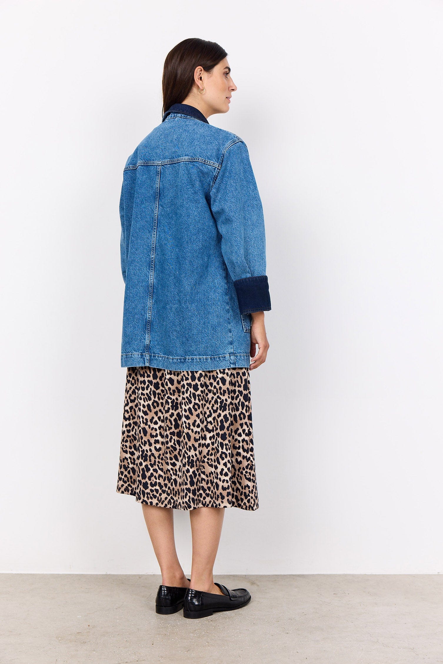 Soya Concept Dolores Denim Shacket - Medium Blue Denim