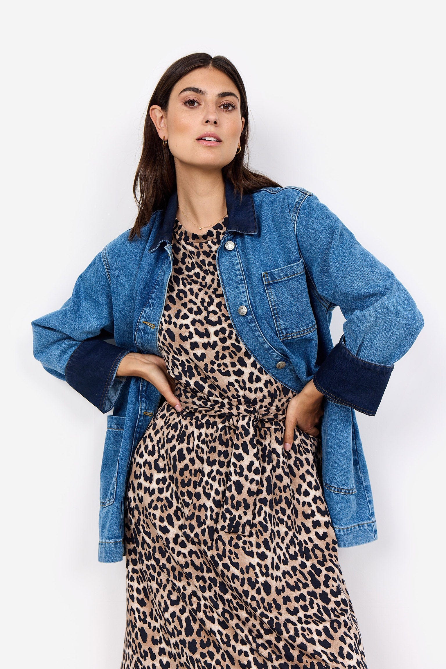 Soya Concept Dolores Denim Shacket - Medium Blue Denim