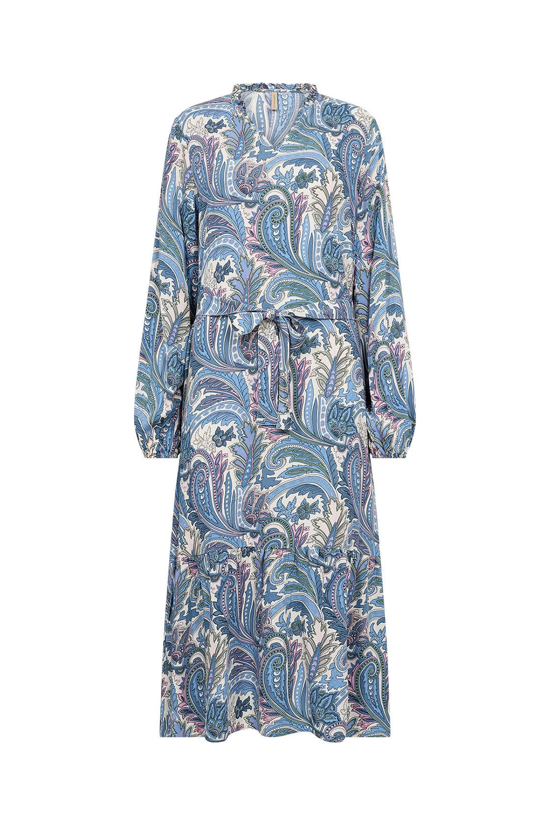 Soya Concept Donia Paisley Printed Maxi Dress - Crystal Blue Combi