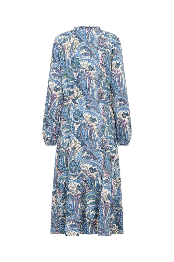 Soya Concept Donia Paisley Printed Maxi Dress - Crystal Blue Combi