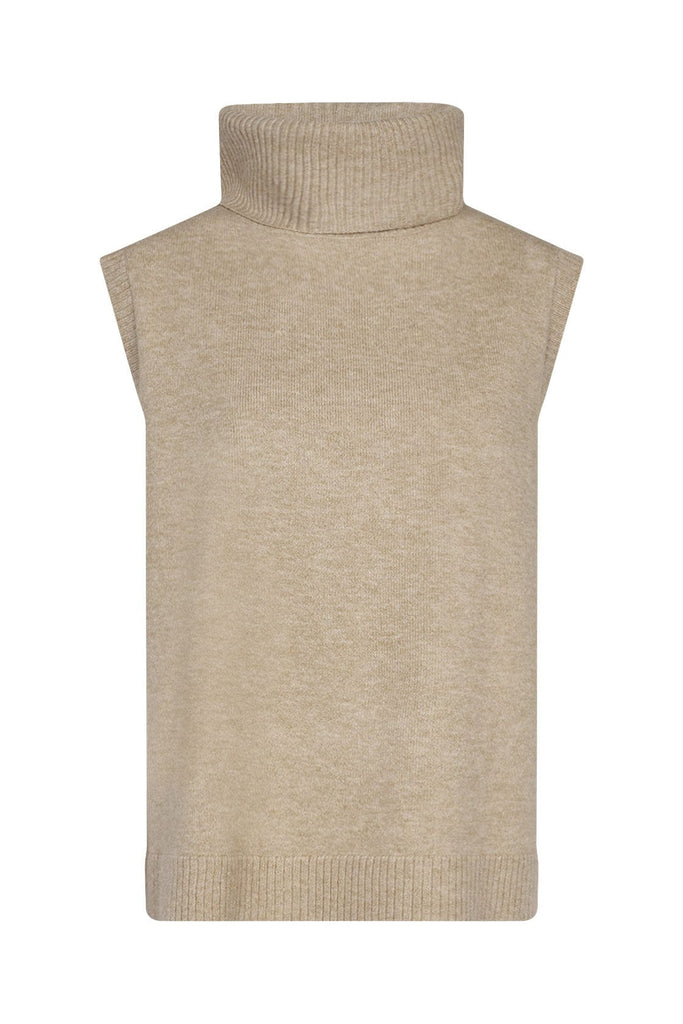 Soya Concept Elenora Knitted Vest - Sand Melange