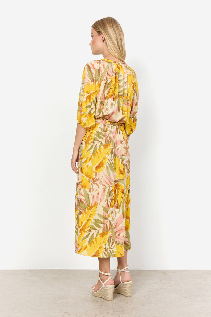 Soya Concept Elyse Dress - Golden Yellow Combi