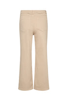 Soya Concept Erna Denim Flared Cropped Trousers - Sand