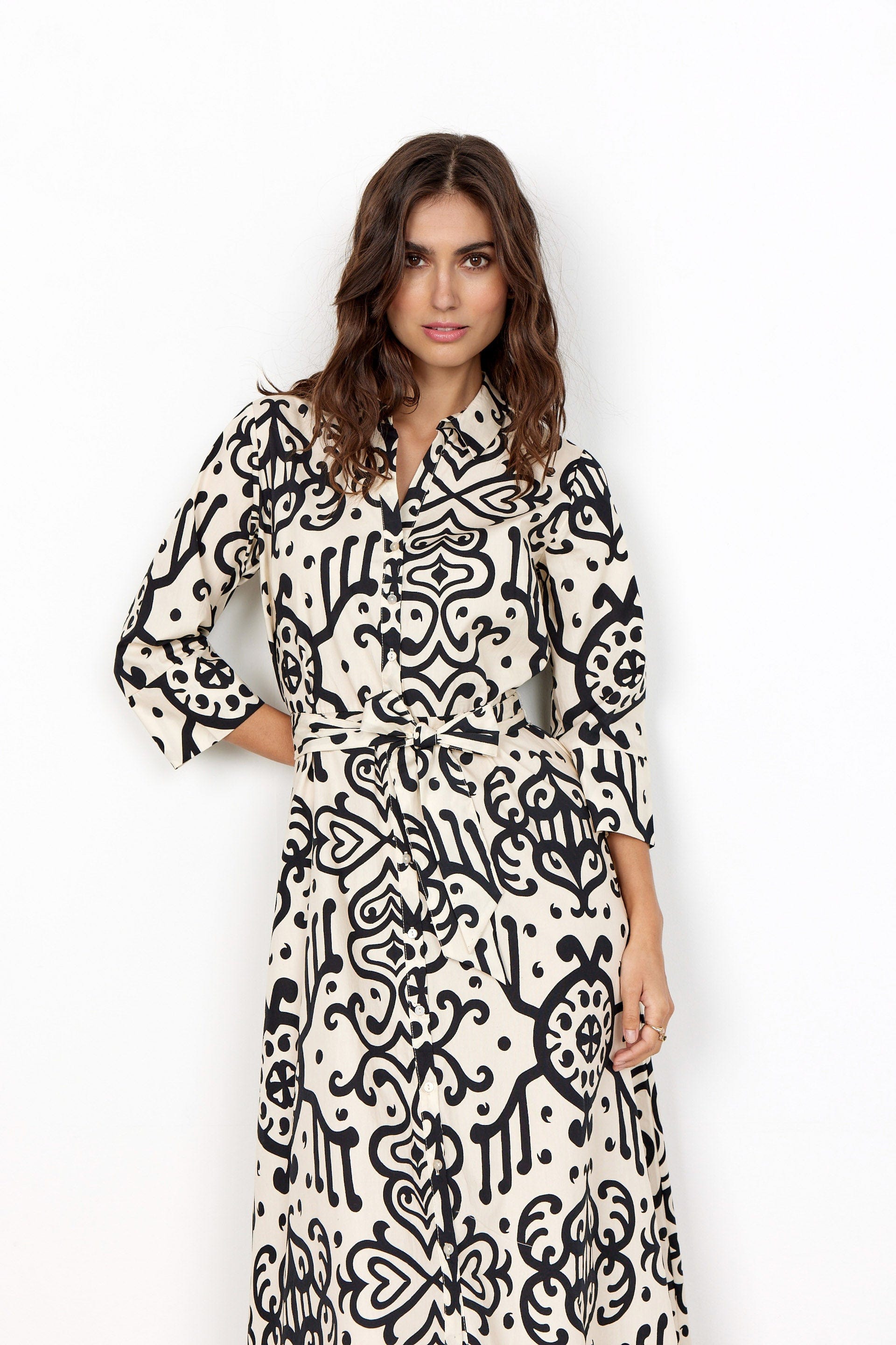 Soya Concept Evin Midi Dress - Black Combi