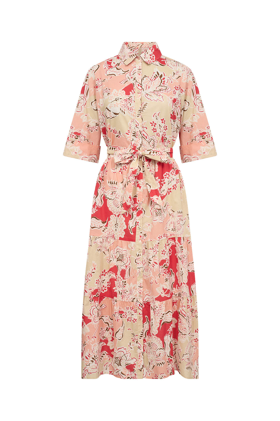 Soya Concept Faldine Midi Shirt Dress - Bittersweet Combi