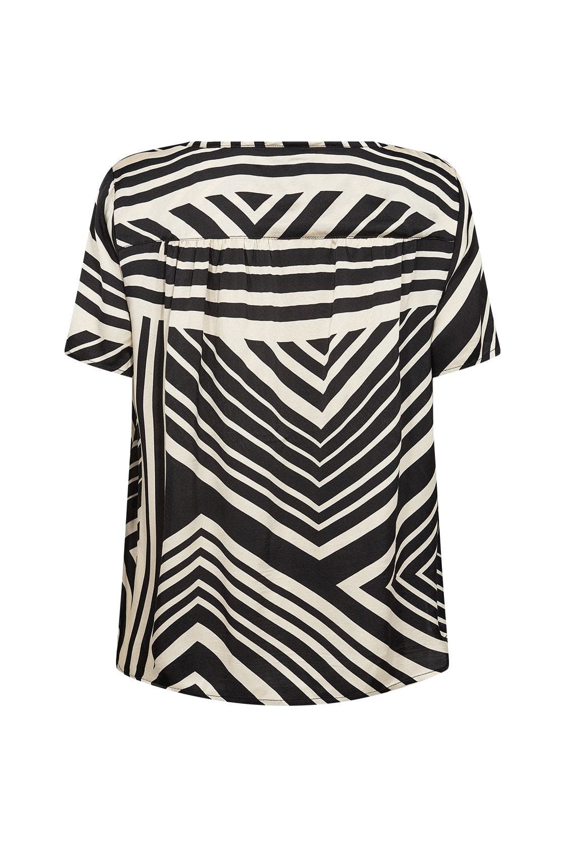 Soya Concept Faro Geometric Print Top - Black Combi