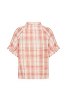Soya Concept Farus Checked Blouse - Salmon Combi