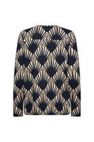 Soya Concept Felicity Art-Deco Blouse - Navy Combi