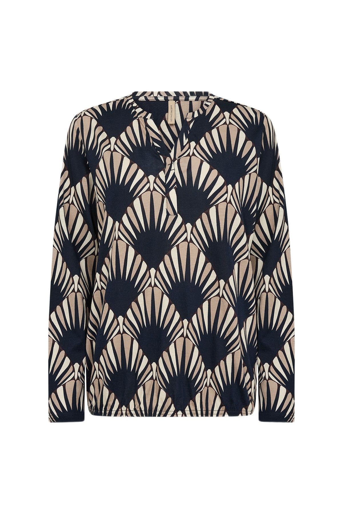 Soya Concept Felicity Art-Deco Blouse - Navy Combi