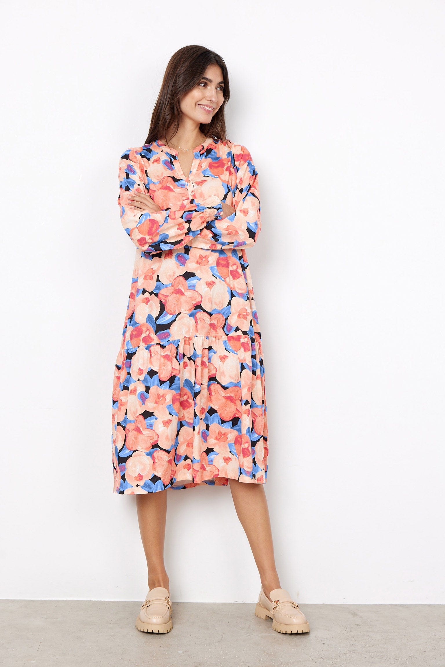 Soya Concept Felicity Dress - Coral Haze Combi