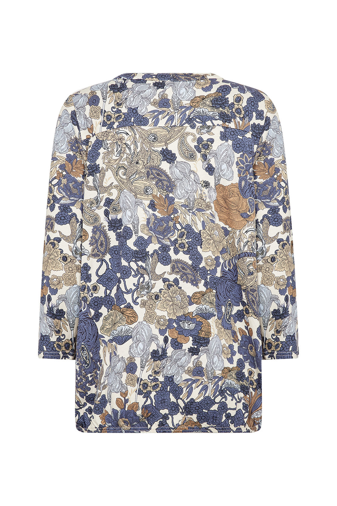 Soya Concept Felicity Printed 3/4 Sleeve Top - Navy Combi