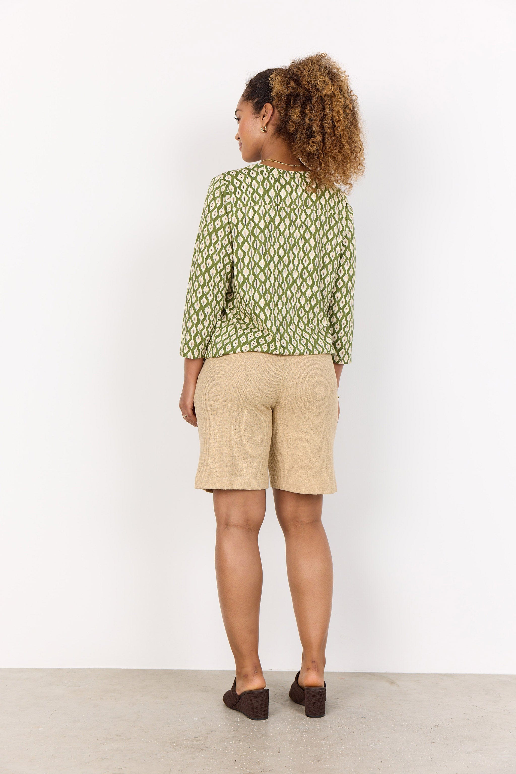 Soya Concept Felicity Printed Jersey Top - Calliste Green Combi