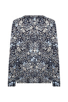 Soya Concept Felicity Printed Jersey Top - Navy Combi