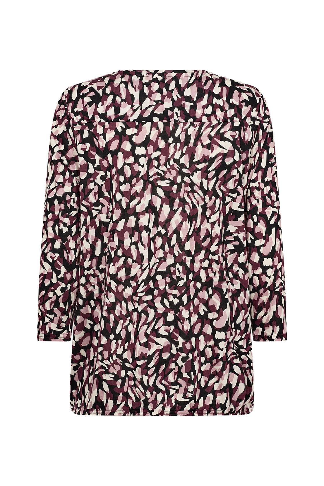 Soya Concept Felicity Printed Jersey Top - Wine Combi