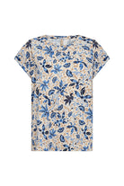 Soya Concept Felicity Printed T-Shirt - Air Blue Combi