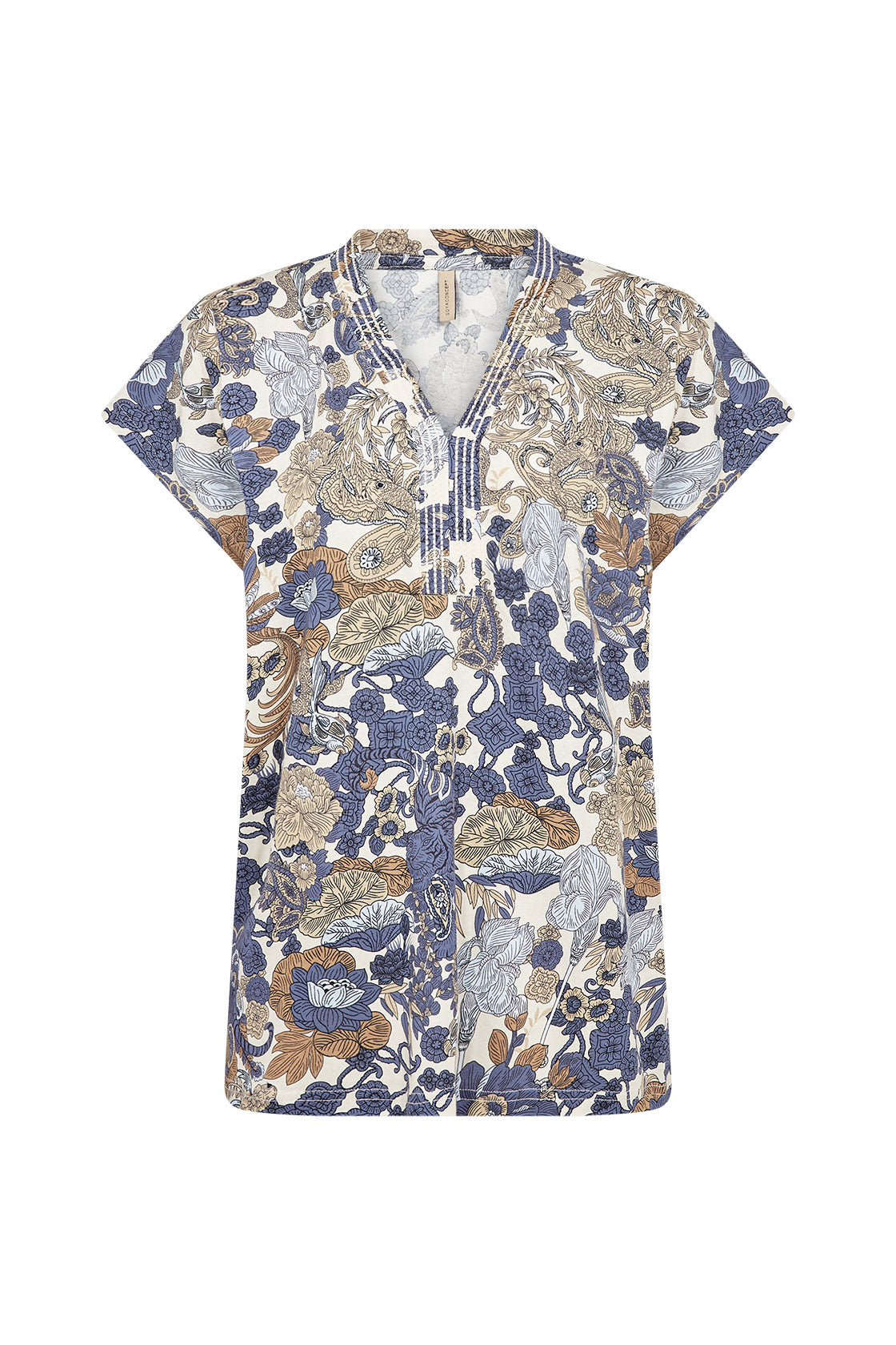 Soya Concept Felicity Printed T-Shirt - Navy Combi
