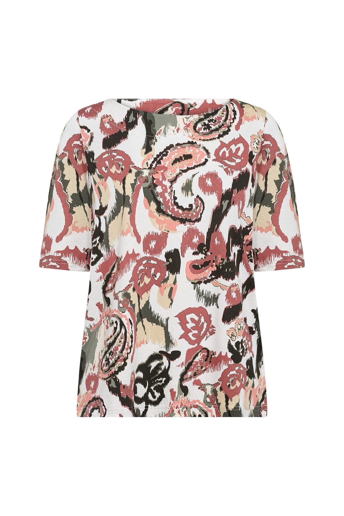 Soya Concept Felicity Printed T-Shirt - Peach Pink Combi