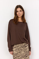 Soya Concept Felucca Modal Jersey Top - Hot Fudge