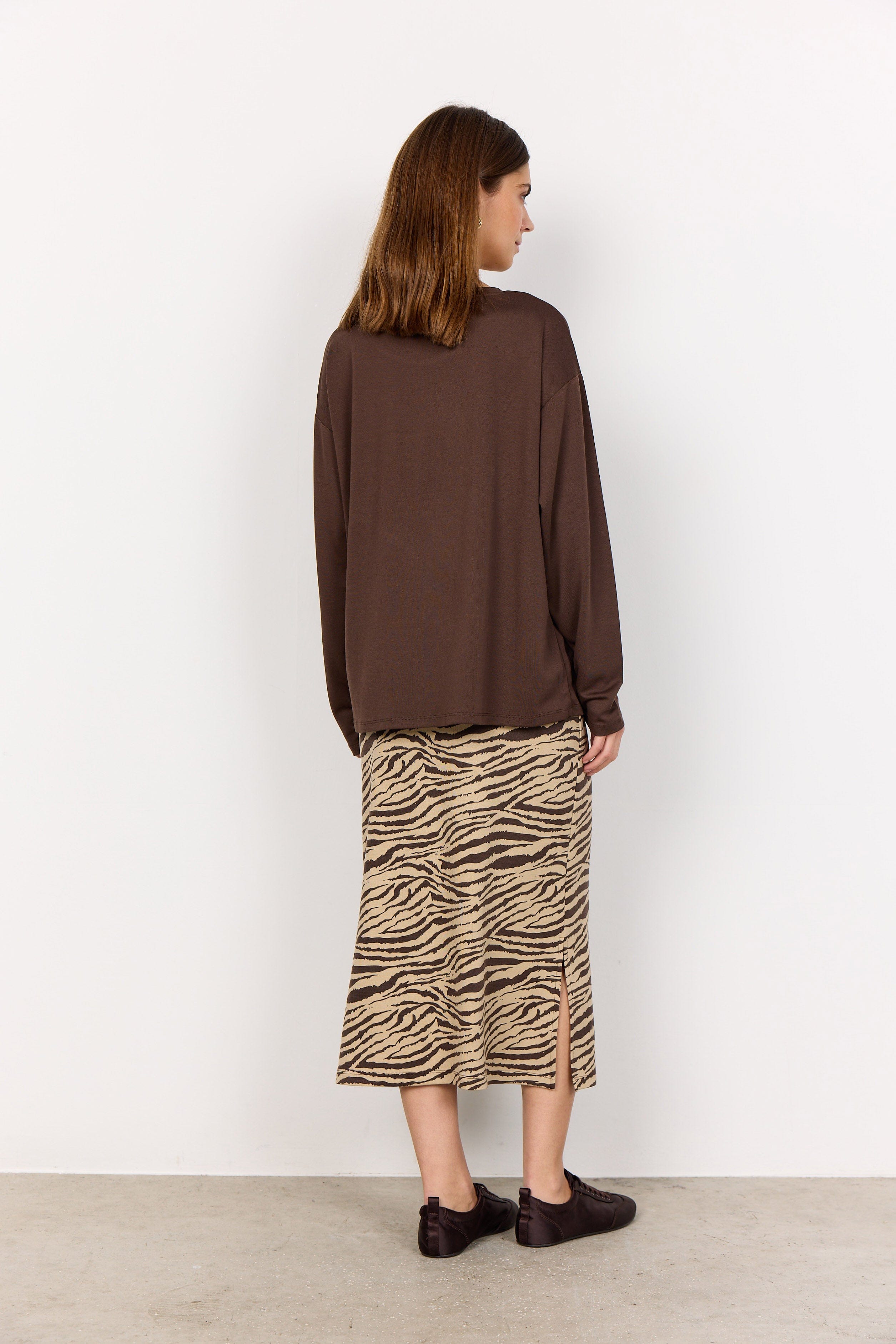 Soya Concept Felucca Modal Jersey Top - Hot Fudge