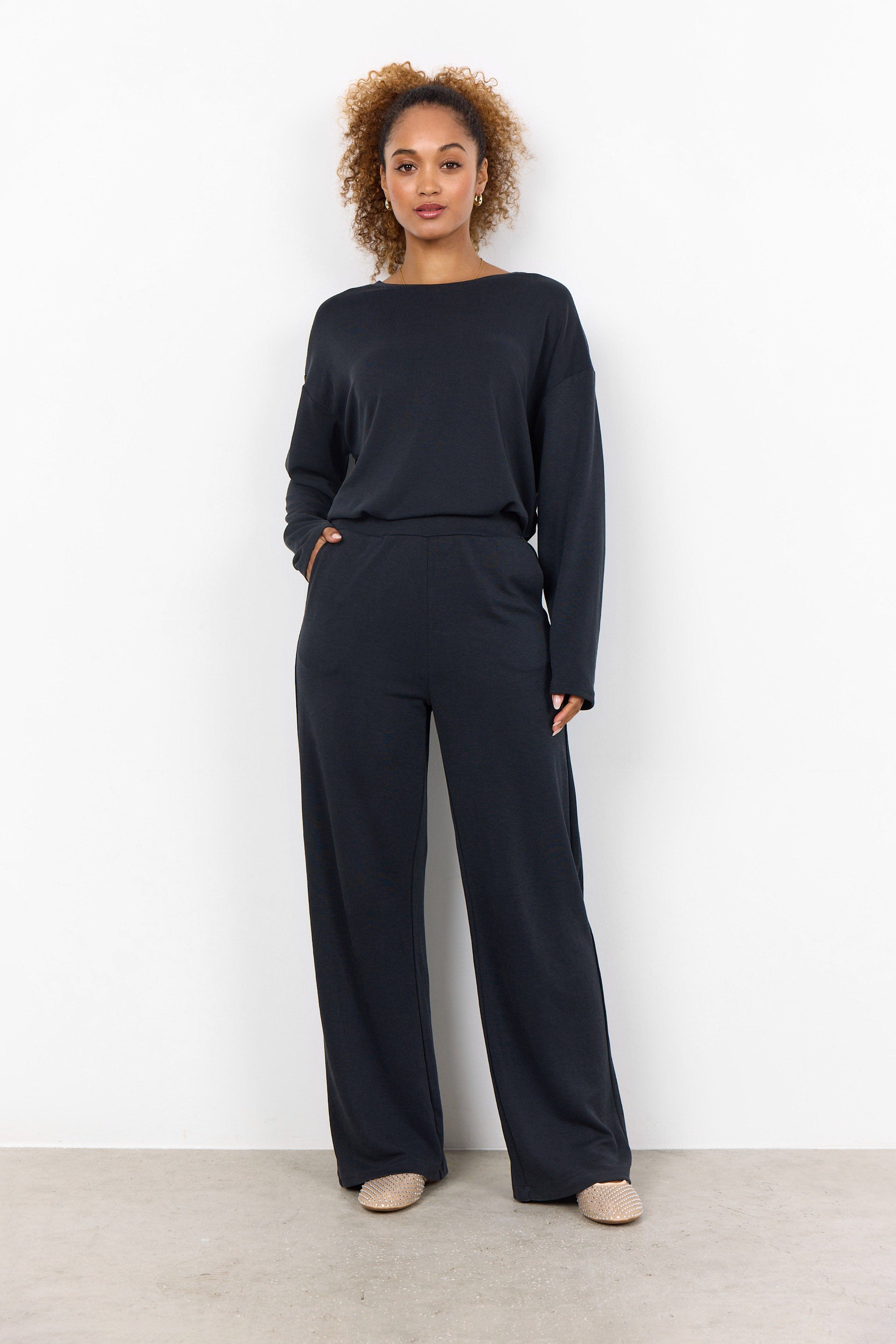 Soya Concept Felucca Modal Jersey Trousers - Black