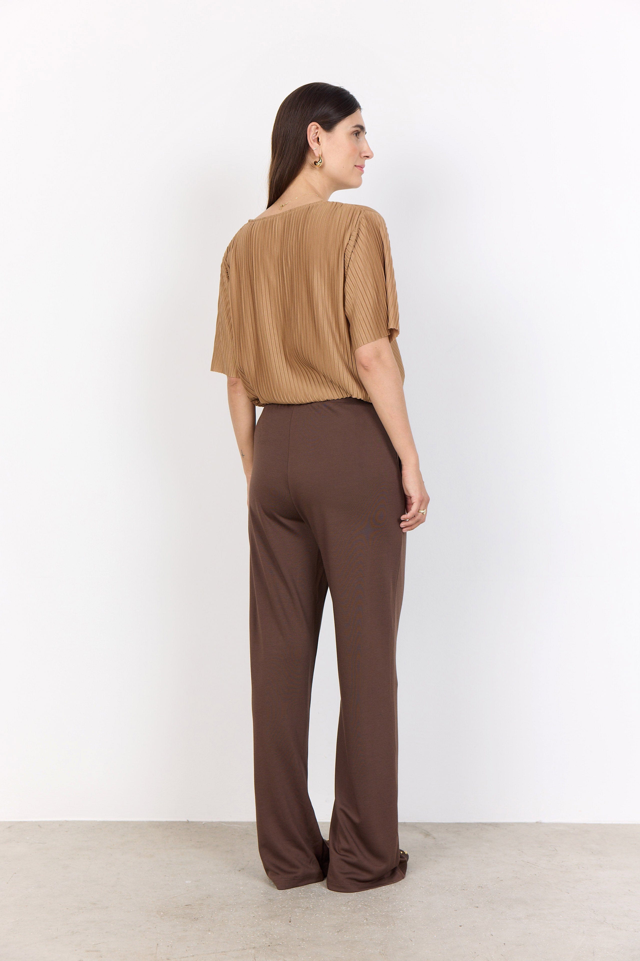 Soya Concept Felucca Modal Jersey Trousers - Hot Fudge