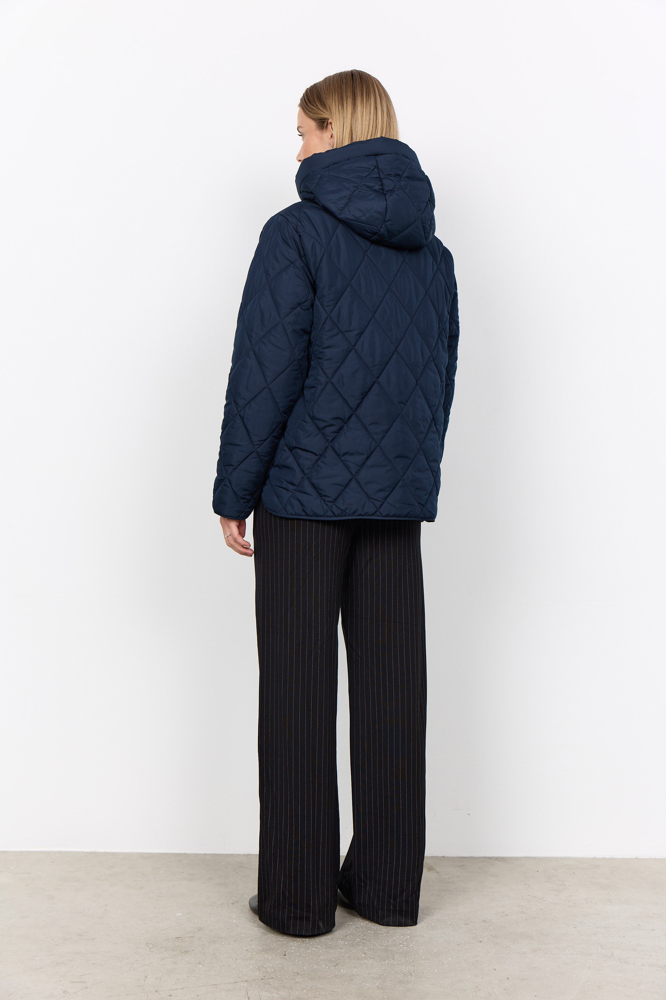 Soya Concept Fenya Quilted Coat - Navy