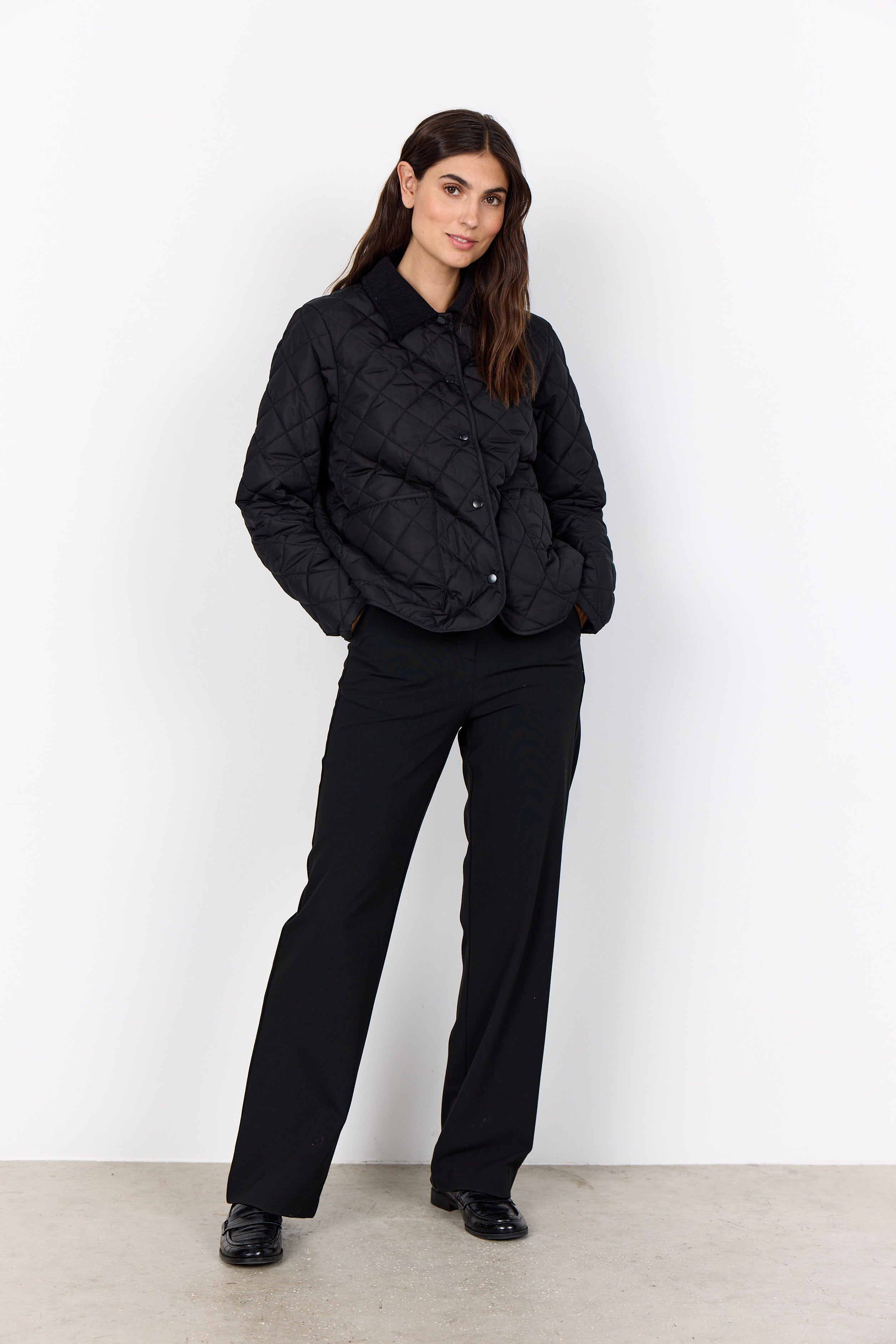 Soya Concept Fenya Short Quilted Jacket - Black
