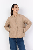 Soya Concept Fenya Short Quilted Jacket - Camel