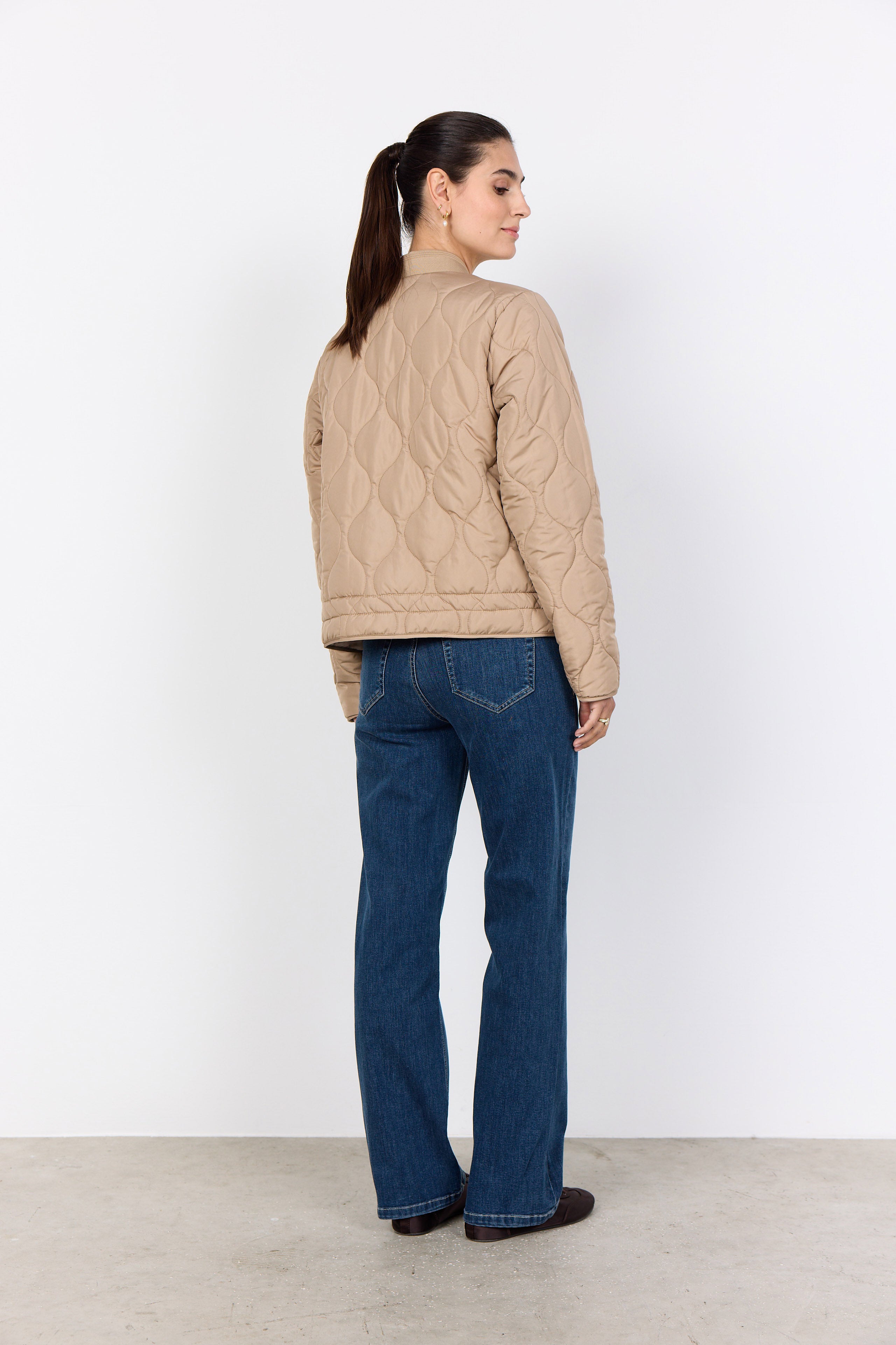 Soya Concept Fenya Short Quilted Jacket - Camel