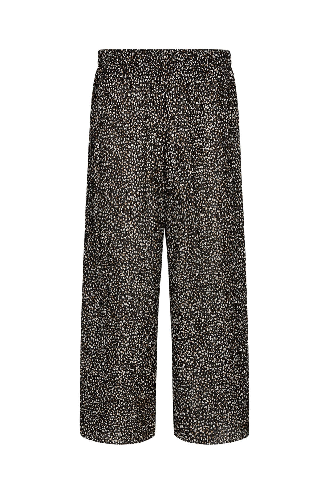 Soya Concept Fleur Printed Cropped Trousers - Black Combi