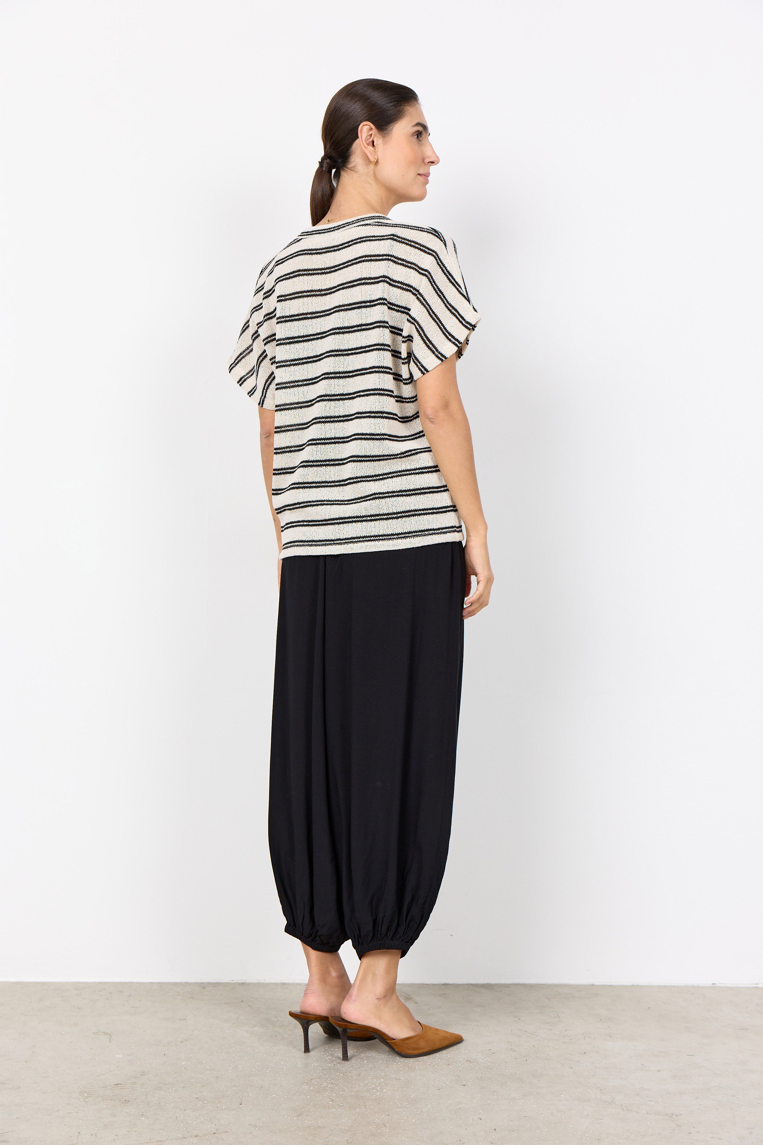 Soya Concept Frey Knitted T-Shirt - Black Combi