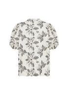 Soya Concept Gabriele Monochrome Floral Blouse - Cream Combi