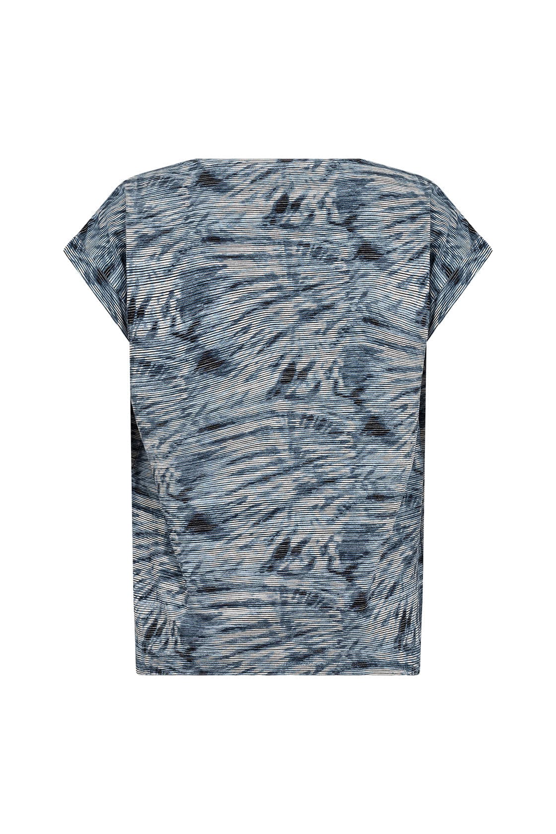 Soya Concept Galina Printed T-Shirt - Air Blue Combi