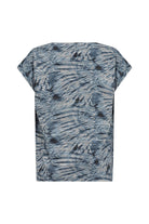 Soya Concept Galina Printed T-Shirt - Air Blue Combi