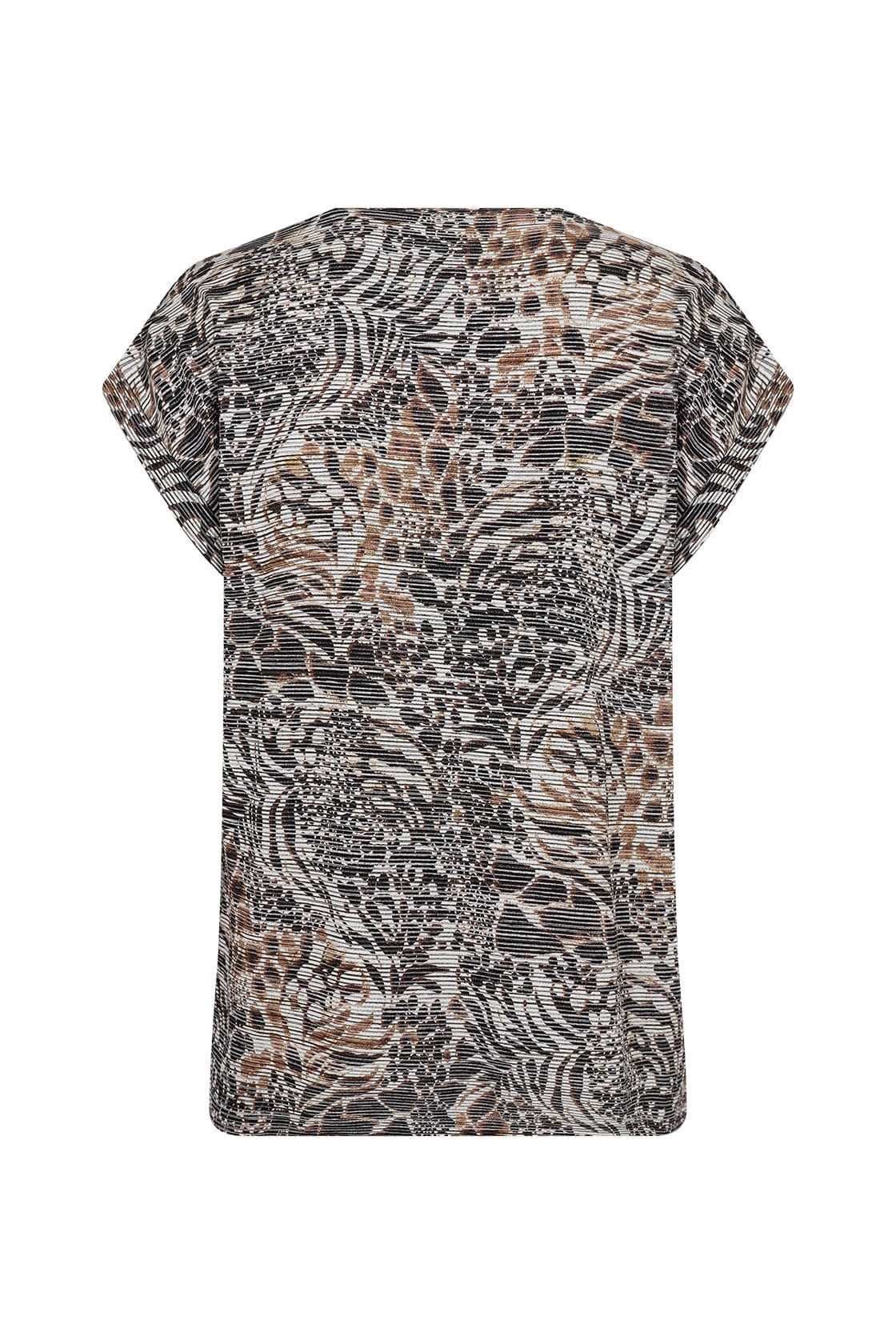 Soya Concept Galina Printed T-Shirt - Hot Fudge Combi