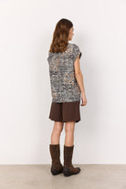 Soya Concept Galina Printed T-Shirt - Hot Fudge Combi