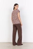 Soya Concept Galina Printed T-Shirt - Mineral Red Combi