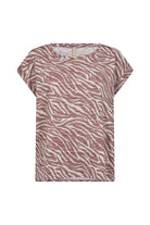 Soya Concept Galina Printed T-Shirt - Mineral Red Combi