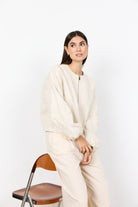Soya Concept Gerda Embroidered Jacket - Cream