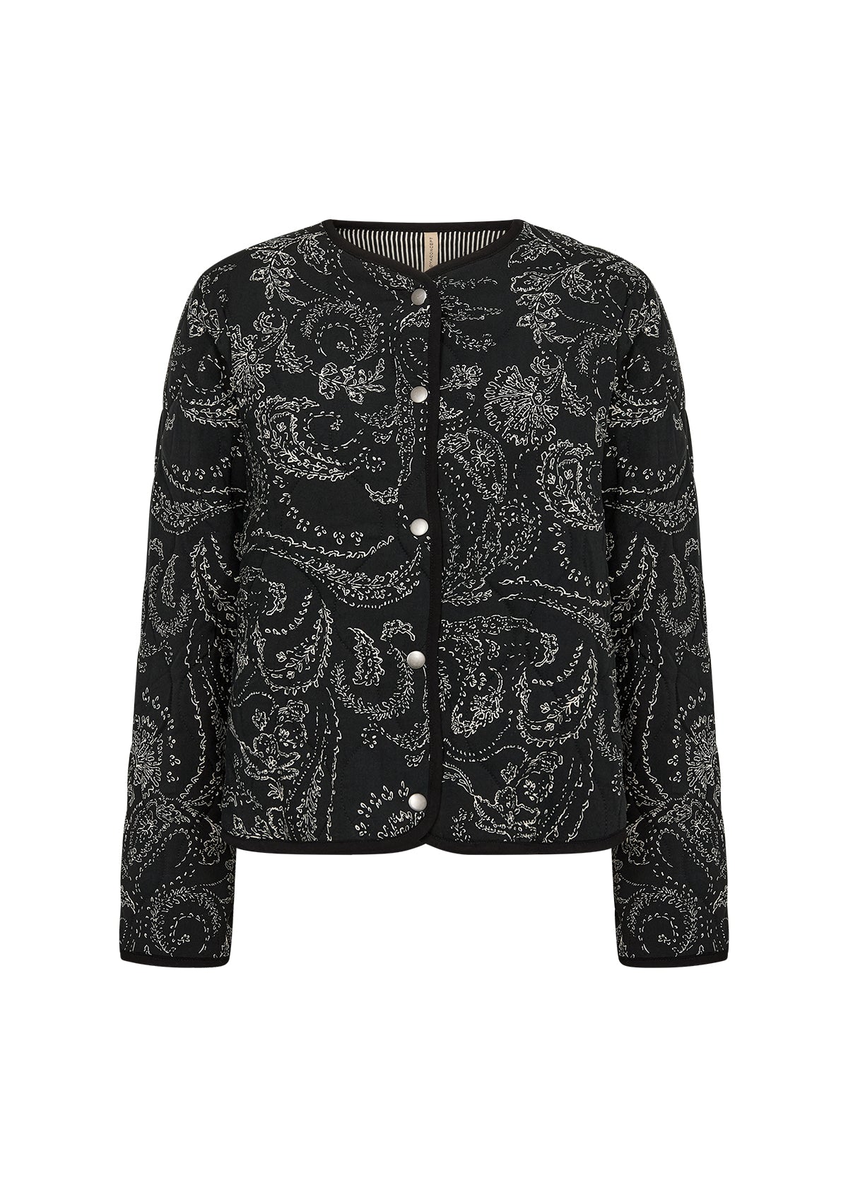 Soya Concept Gerdis Quilted Paisley Jacket - Black Combi