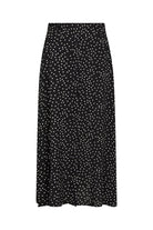 Soya Concept Gilda Polka Dot Midi Skirt - Black Combi