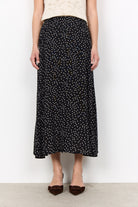 Soya Concept Gilda Polka Dot Midi Skirt - Black Combi
