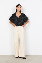 Soya Concept Gilda Spotty Blouse - Black Combi